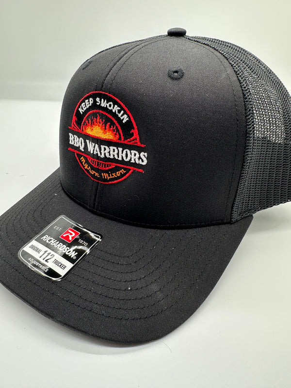 BBQ Warriors Richardson 112 Black Trucker Hat